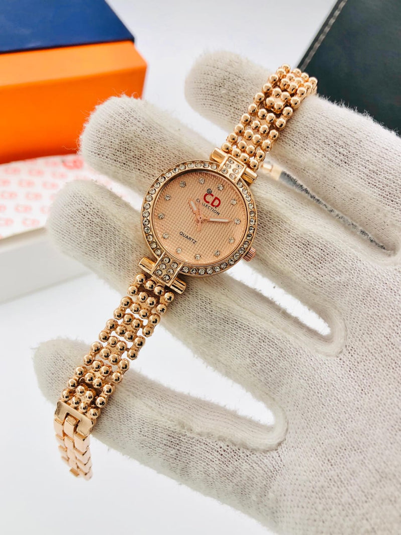 Luxury Women’s Crystal Bracelet Watch – Rose Gold, Silver & Gold | 15% OFF Limited Time