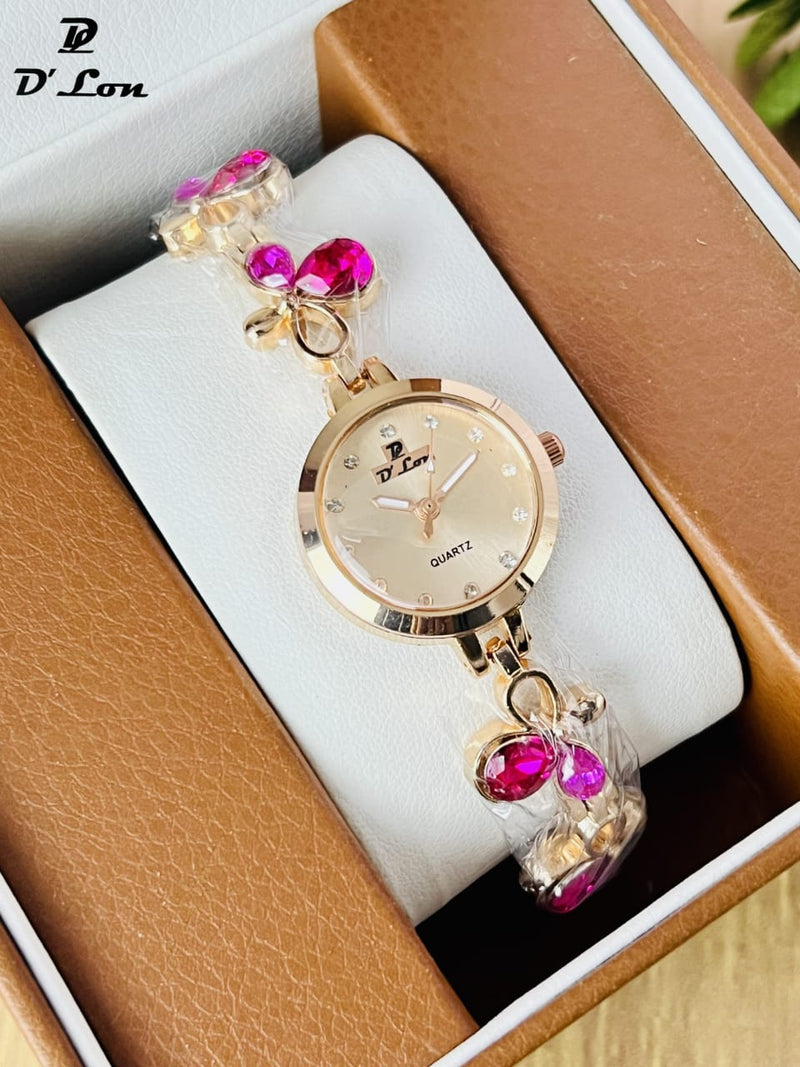 Luxury Crystal Bracelet Women Watch – Elegant Fashion Quartz | D'Lon